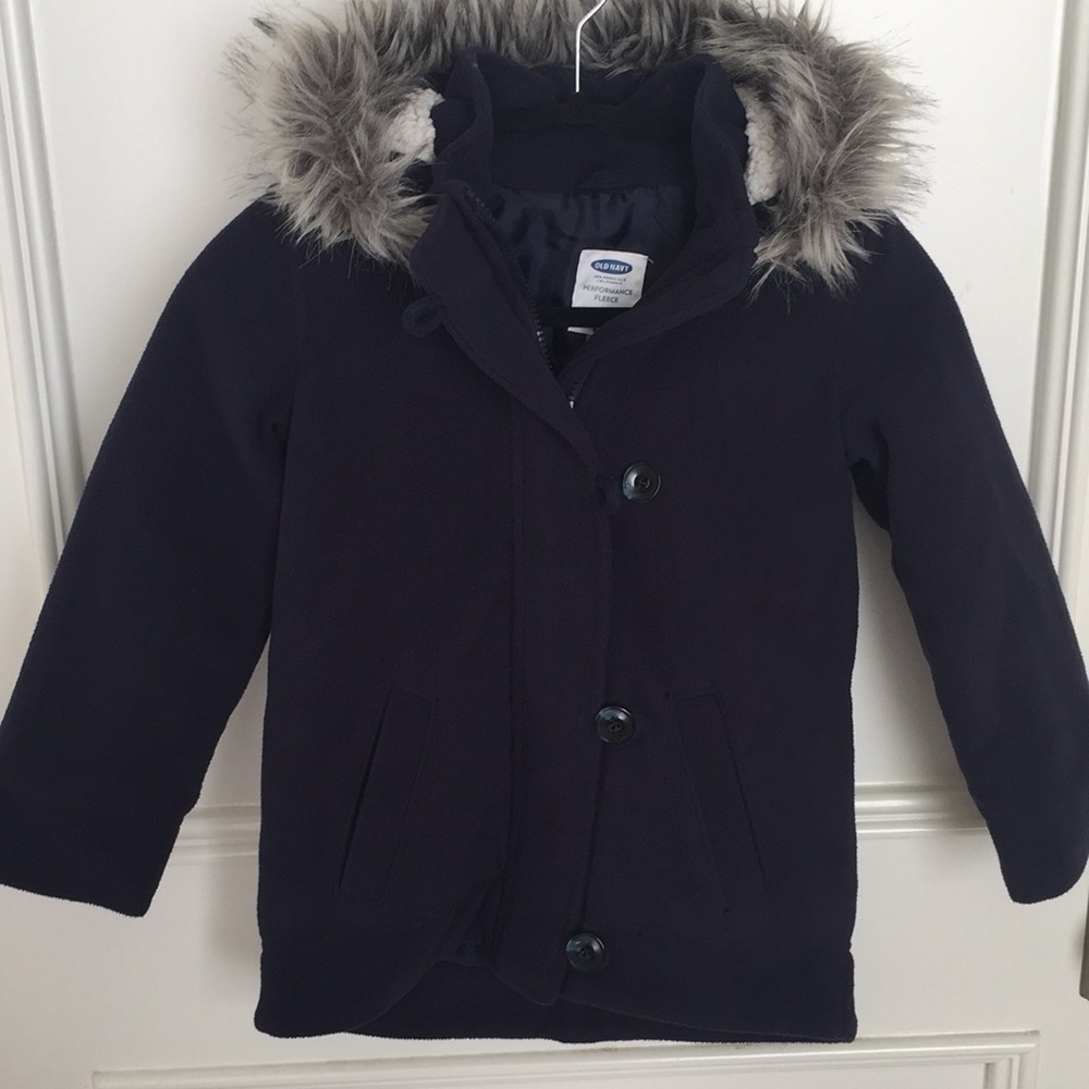 Old Navy girls fleece pea coat